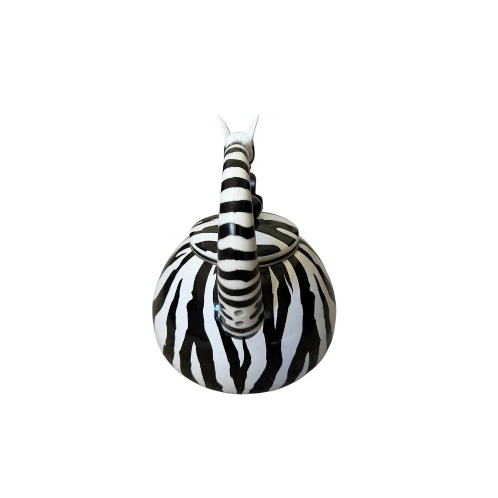 Supreme ZEBRA Whistling Enamel Tea Kettle 2.3q VTG Inspired Animal Print Unique